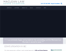 Tablet Screenshot of macleanestatelitigation.com